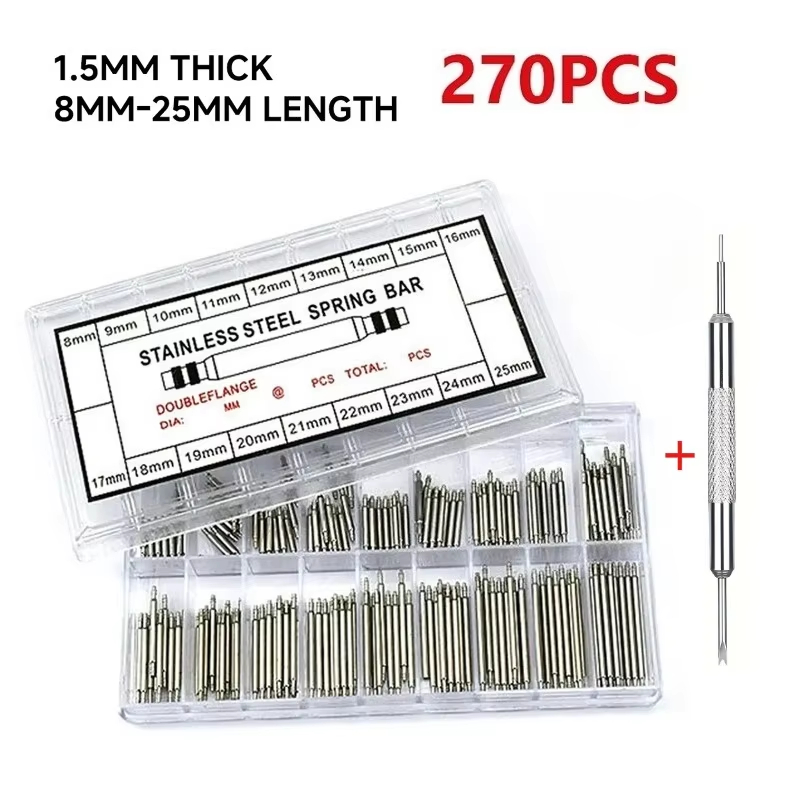 Spring Bar Tool Set - 270pcs Stainless Steel Spring Bars Set