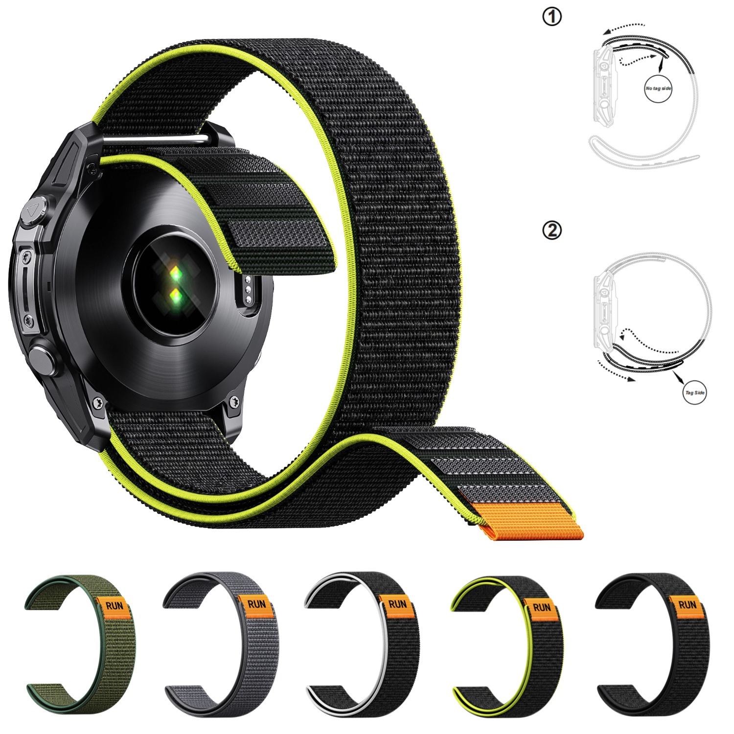 Sport Loop Velcro - Ultra Light Metal-Free Hook Loop Watch