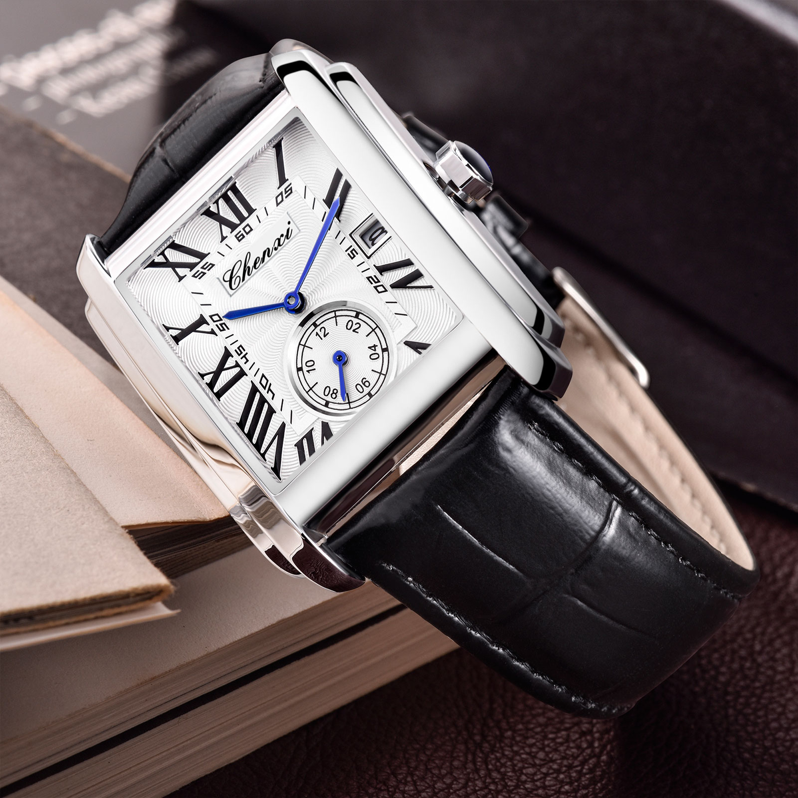 Chenxi 8216 New Fashion Boy Cl - đánh giá và giá Leather Watch Band Men