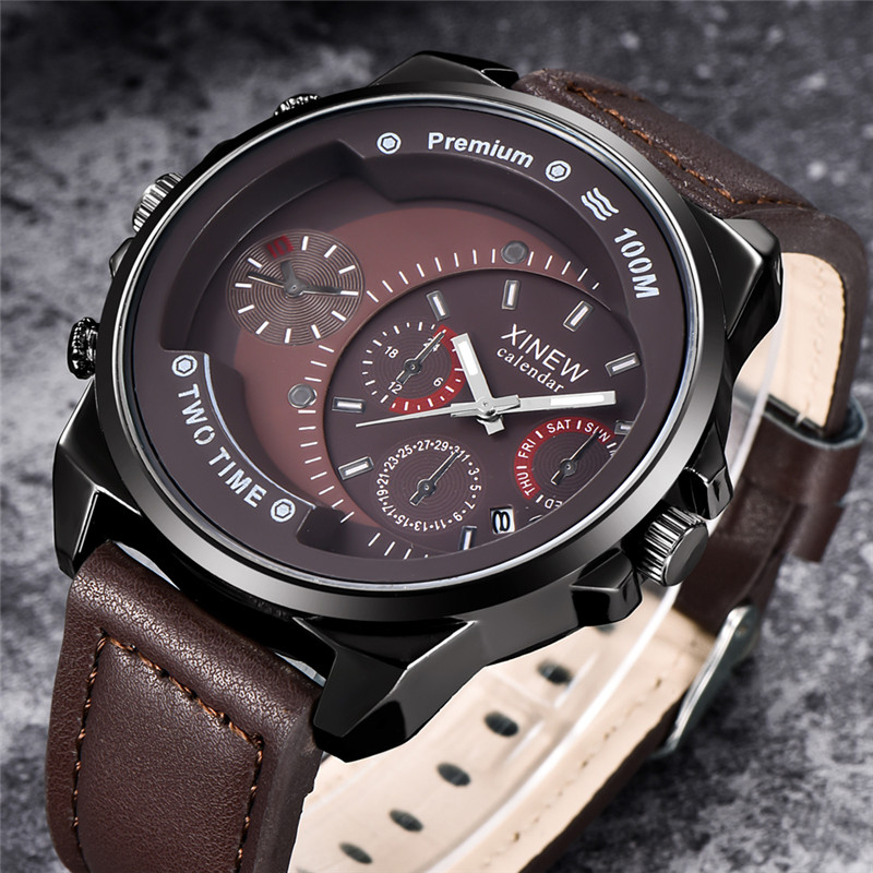 Original XINEW Brand Men Watch - đánh giá và giá Leather Watch Band Men