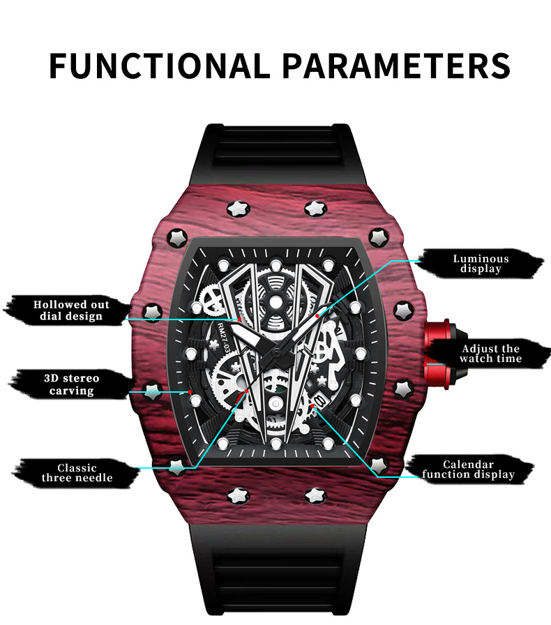 BINBOND B8577 Fashion Men's Qu - đánh giá và giá Rubber Strap Diver