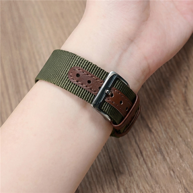 Nylon Ribbed Watch Band 20mm 2 - đánh giá và giá Canvas Strap Watch