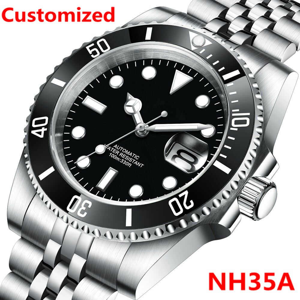 DIY Logo 40MM Dive Watch NH35  - đánh giá và giá Stainless Bracelet Diver
