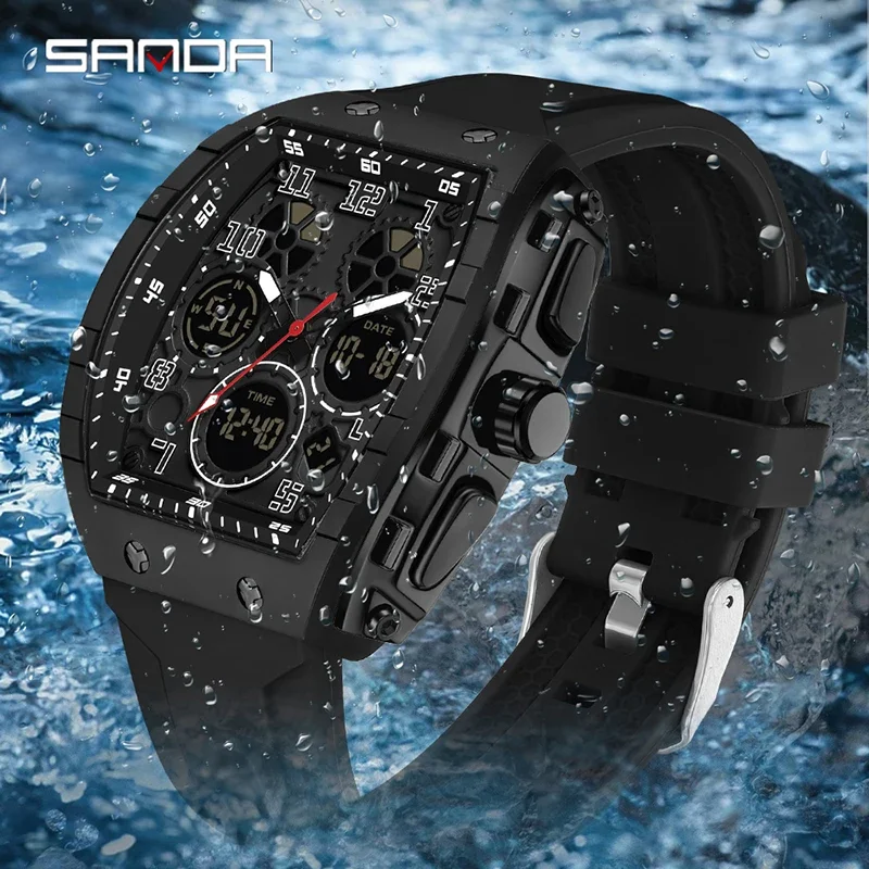 SANDA 6157 New Fashion Men's E - đánh giá và giá Rubber Strap Diver
