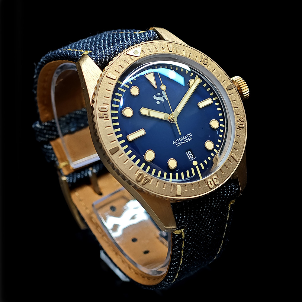 42mm Bronze Mens Watch Mechani - đánh giá và giá Canvas Strap Watch