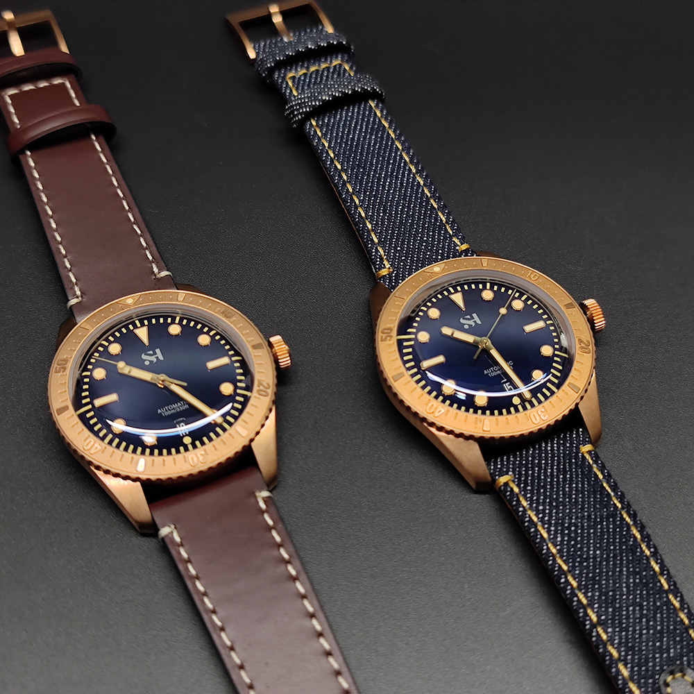 42mm Bronze Mens Watch Mechani - đánh giá và giá Canvas Strap Watch