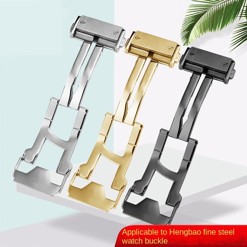 18 22mm Solid Stainless Steel  - đánh giá và giá Leather Watch Band Men