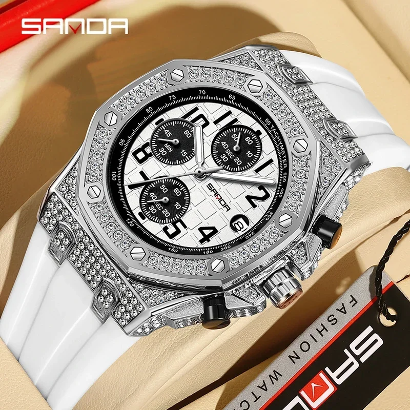 SANDA 7026 Men's Quartz Watch  - đánh giá và giá Rubber Strap Diver