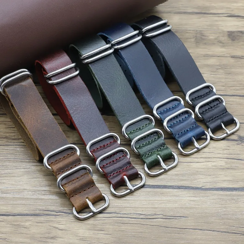 Vintage Genuine Leather Watch  - đánh giá và giá Nato Strap Nylon