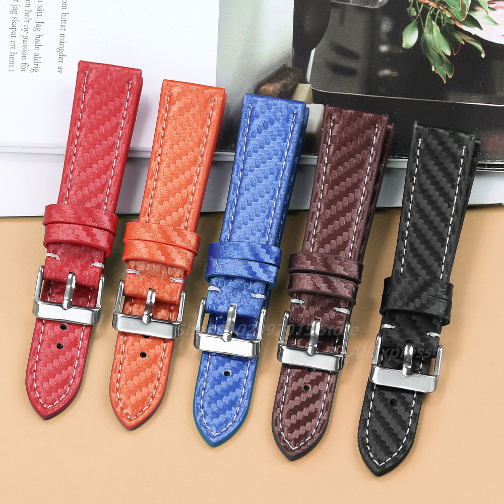 Carbon Fiber Genuine Leather W - đánh giá và giá Nato Strap Nylon