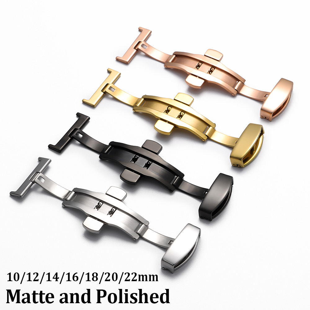 10/12/14/16/18/20/22mm Polishe - đánh giá và giá Butterfly Clasp Deployant