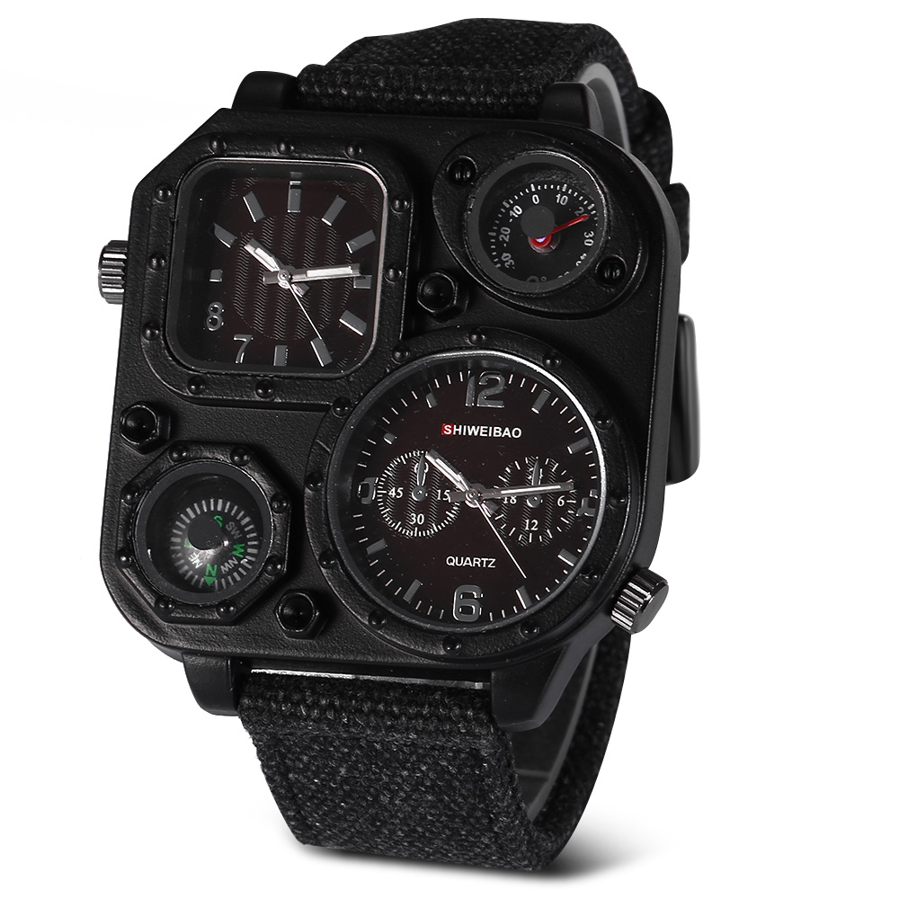 Thạch Anh Nam Đồng Hồ Cao Cấp  - đánh giá và giá Canvas Strap Watch