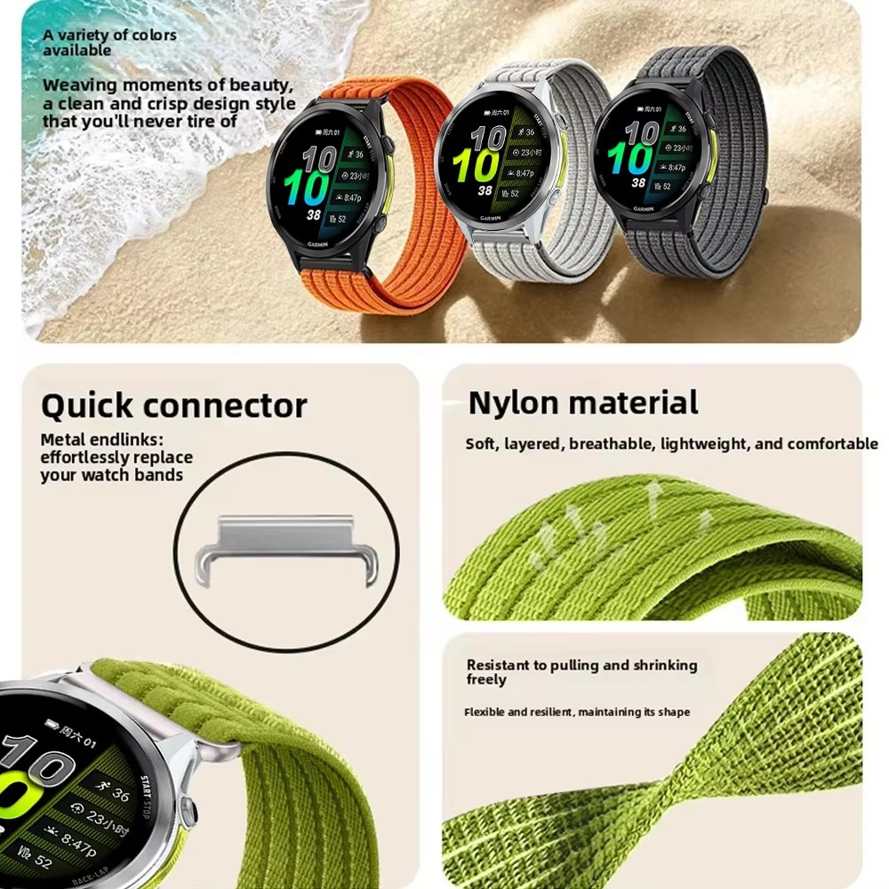 20mm 22mm Nylon Loop band For  - đánh giá và giá Sport Loop Velcro