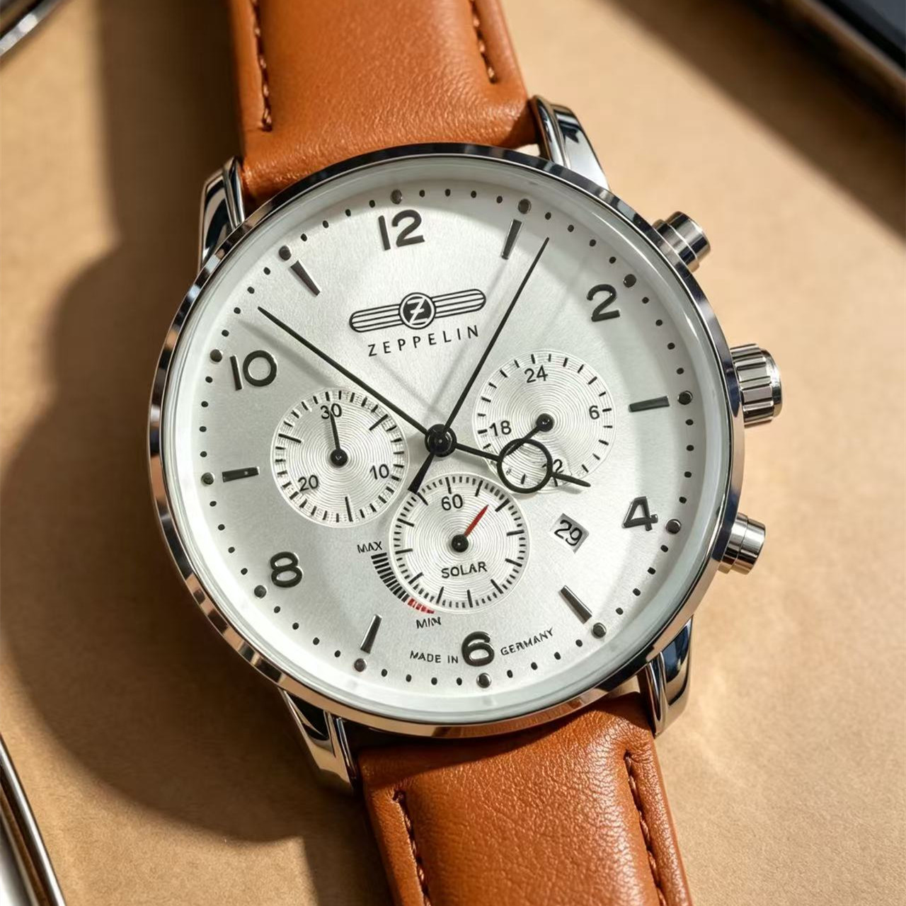 Zeppelin Airship Automatic Dat - đánh giá và giá Leather Watch Band Men