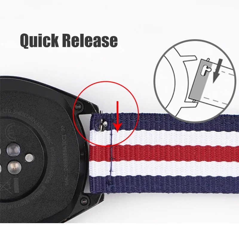 20mm 22mm Woven Nylon Strap fo - đánh giá và giá Canvas Strap Watch