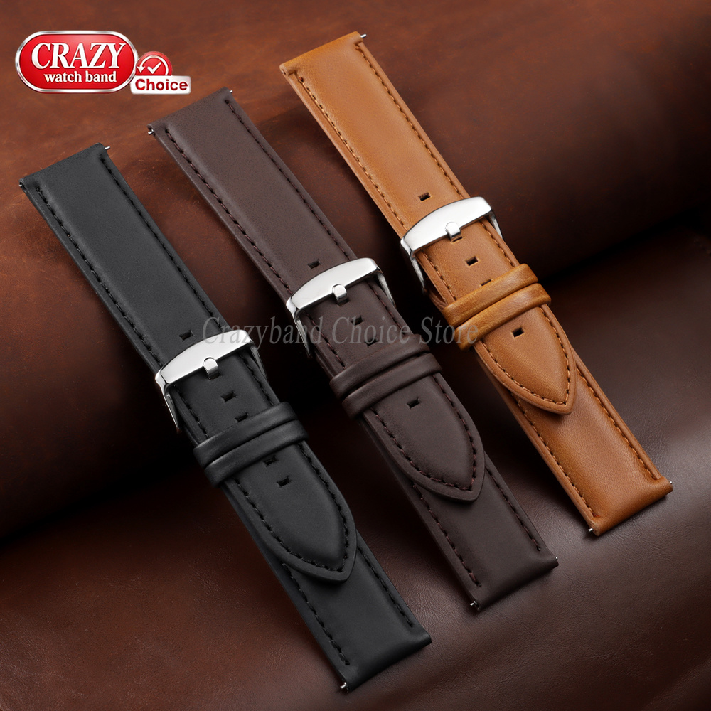 Oil Wax Cowhide Watch Band 18m - đánh giá và giá Leather Strap Quick Release