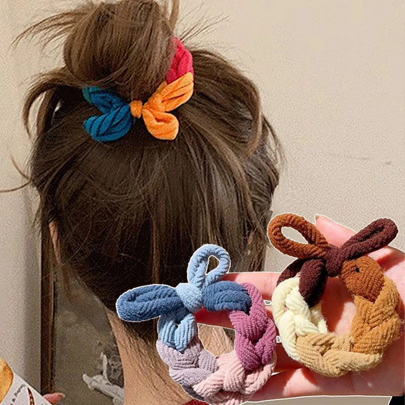 Colorful Hand-Woven Hair Rope  - đánh giá và giá Silicone Band Women
